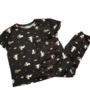 Joyspun Dog Print Pajama Set Women’s Large
